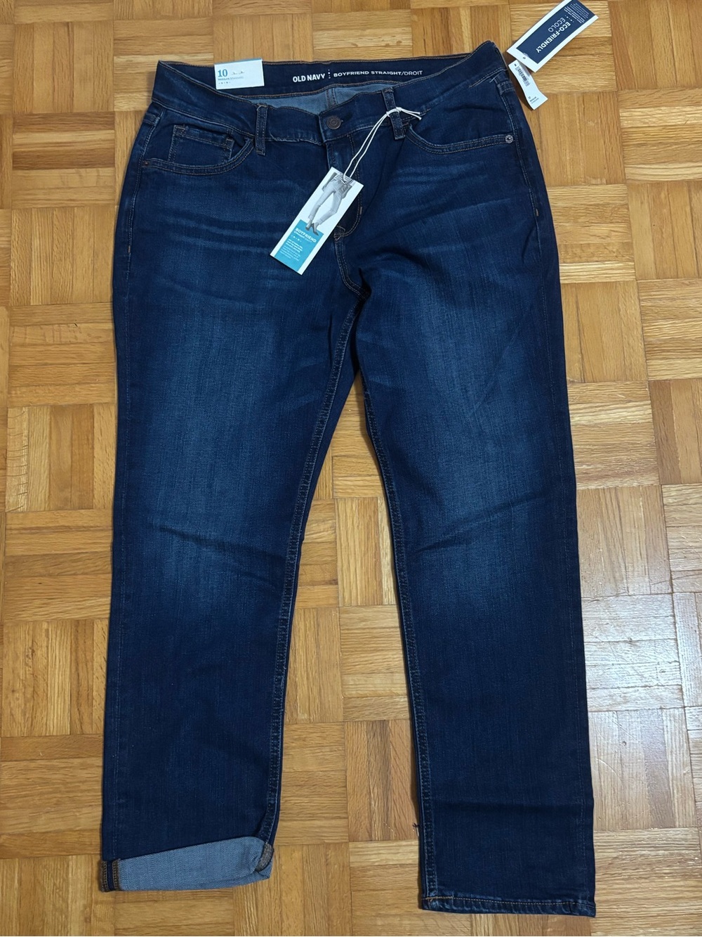 Old Navy Women's Dark Indigo Boyfriend Jeans